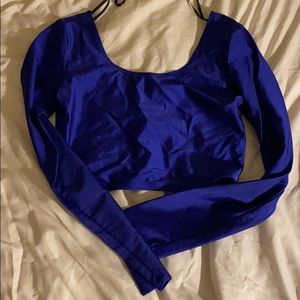 Cropped spandex shirt